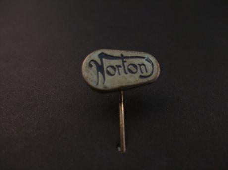 Norton motorfietsen inbouwmotoren logo blauwe letters